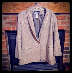 Casablanca 2 taupe and cream suit jacket size 20w